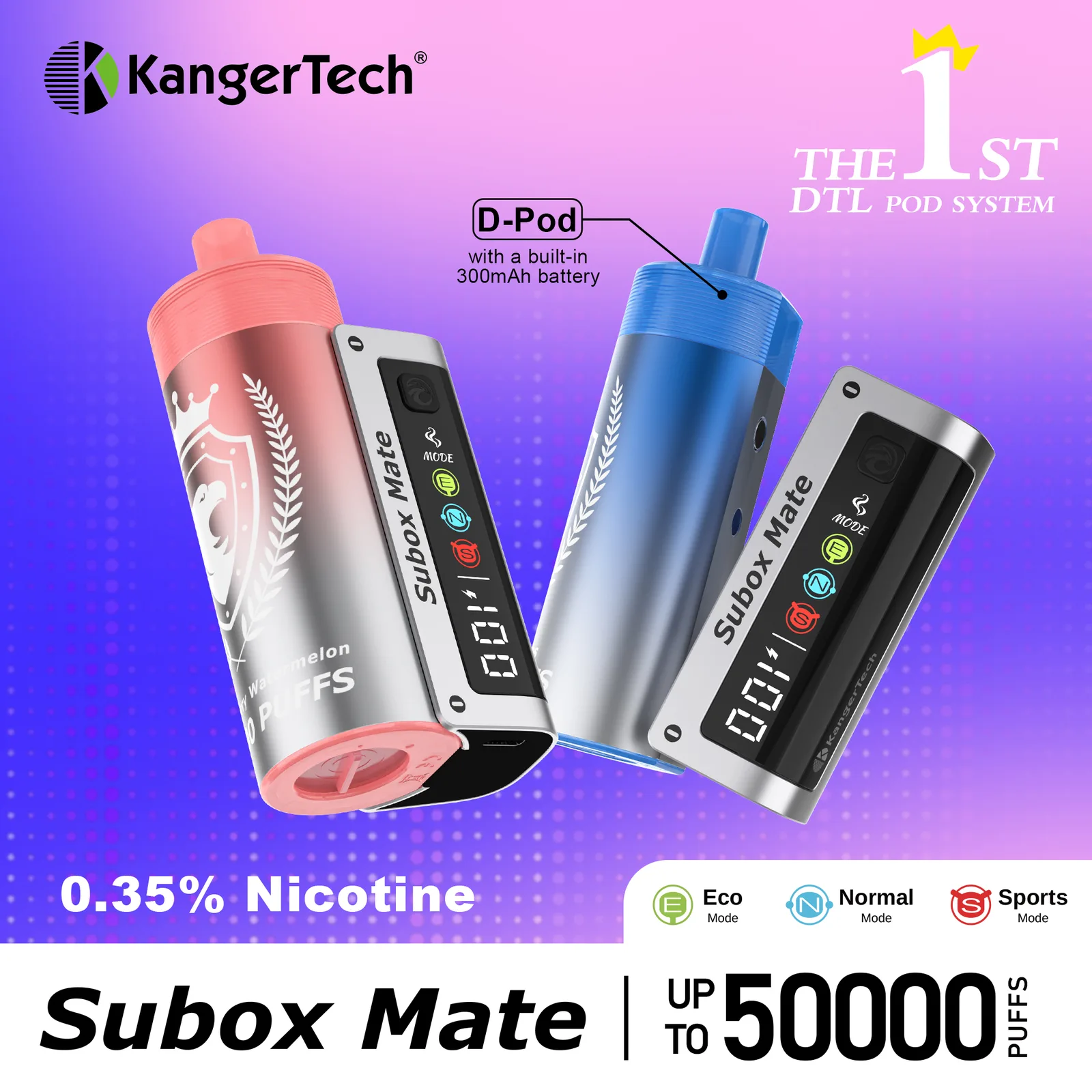 KangerTech Subox Mate: The World's First Replaceable DTL Pod System